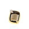 Pomellato Ritratto large model ring in pink gold,  smoked quartz and diamonds - 360 thumbnail