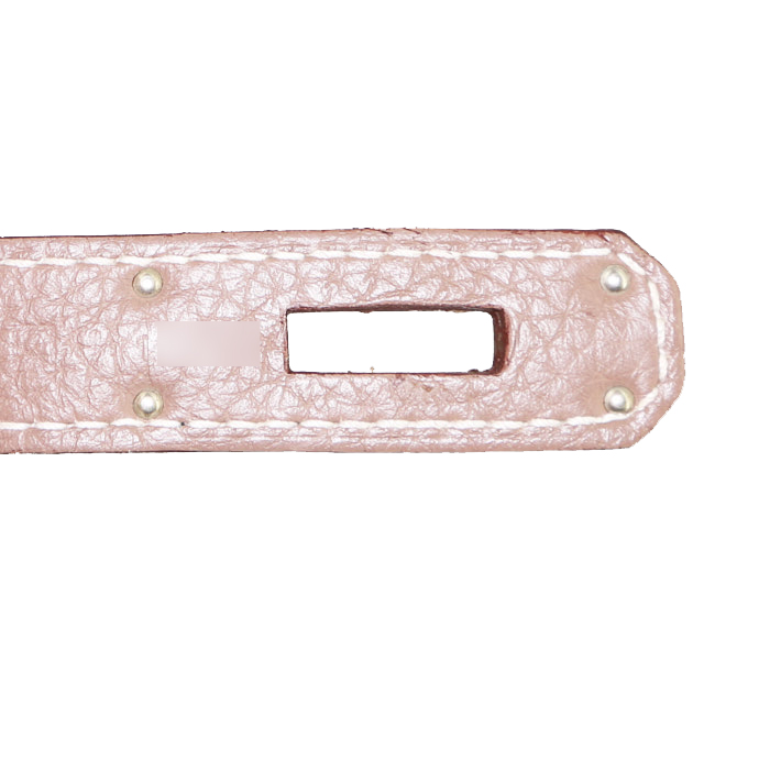 Bolso de mano Hermes Birkin 35 cm en cuero togo marrón etoupe - Detail D4