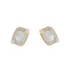 Pomellato Ritratto earrings for non pierced ears in pink gold, quartz and diamonds - 00pp thumbnail