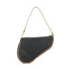 Dior Pochette Saddle handbag/clutch in blue denim and natural leather - 360 thumbnail