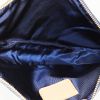 Bolso/bolsito Dior Pochette Saddle en denim azul y cuero natural - Detail D2 thumbnail