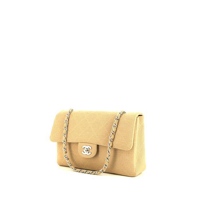 Chanel Timeless Handbag in Beige Quilted Canvas