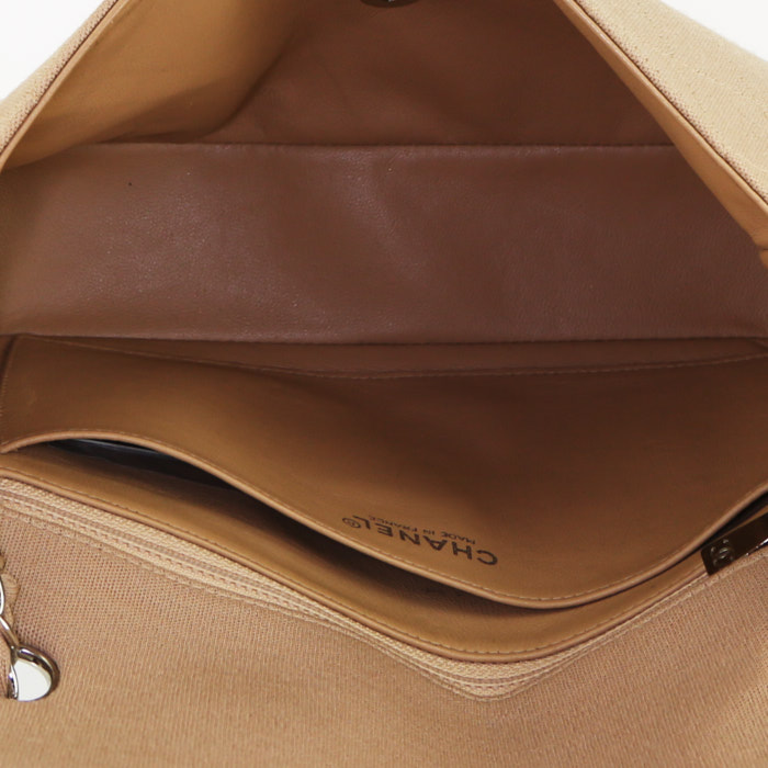 Borsa Chanel  Timeless Classic in tela trapuntata beige - Detail D2