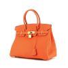 Hermes Birkin 30 cm handbag in orange Feu leather taurillon clémence - 00pp thumbnail