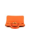 Hermes Birkin 30 cm handbag in orange Feu leather taurillon clémence - 360 Front thumbnail