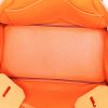 Hermes Birkin 30 cm handbag in orange Feu leather taurillon clémence - Detail D2 thumbnail
