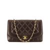 Chanel  Diana shoulder bag  in brown quilted leather - 360 thumbnail