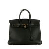 Hermes Birkin 35 cm handbag in black leather taurillon clémence - 360 thumbnail