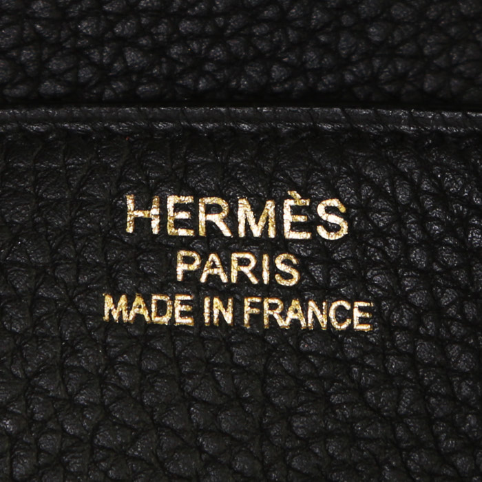 Hermès Birkin 35 cm handbag in black togo leather - Detail D3
