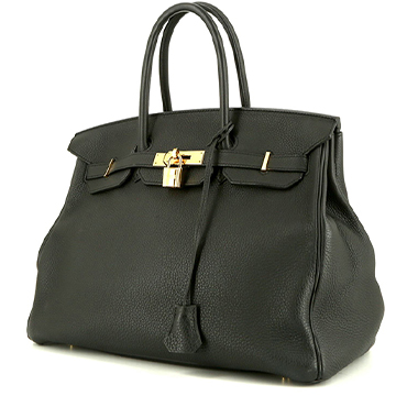 Borsa Hermès Birkin 35 cm in pelle togo nera