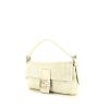 Fendi Baguette bag in white canvas and white leather - 00pp thumbnail