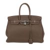 Bolso de mano Hermès  Birkin 35 cm en cuero taurillon clémence marrón etoupe - 360 thumbnail
