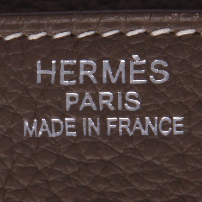 Sac à main Hermès  Birkin 35 cm en cuir taurillon clémence étoupe - Detail D2