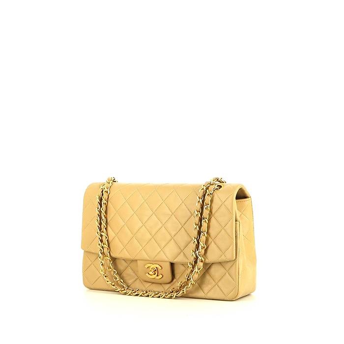 Chanel, timeless nude leather laptop bag with golden hardware. - Unique  Designer Pieces