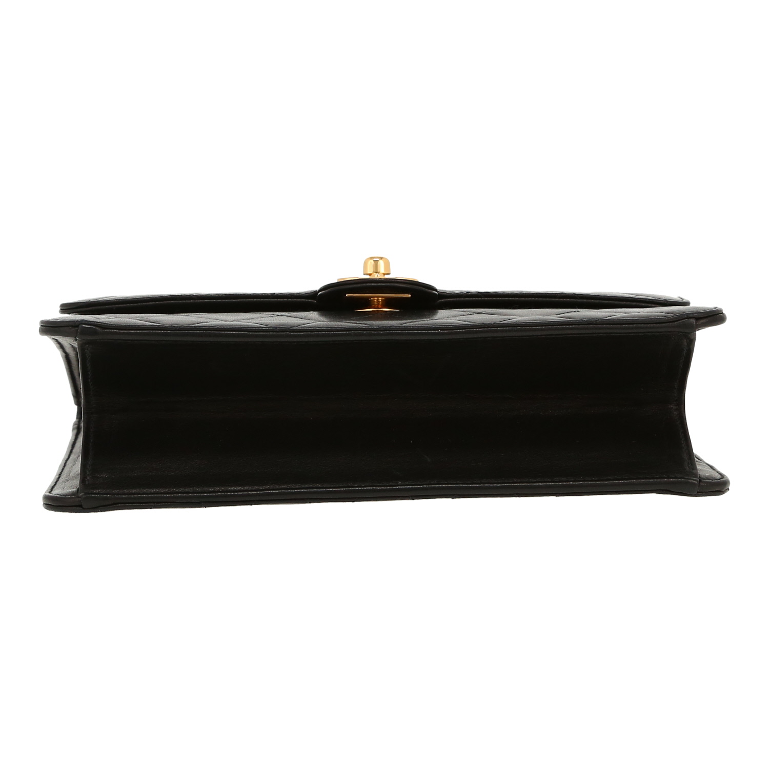 Bolso Chanel en cuero acolchado negro - Detail D1