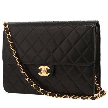 Sac Chanel en cuir matelassé noir