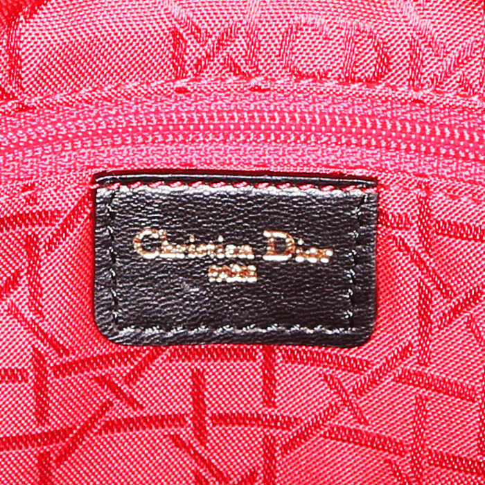Sac à main Dior Lady Dior en cuir cannage noir - Detail D3