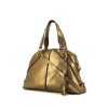 Bolso de mano Yves Saint Laurent Muse en cuero dorado y cuero marrón - 00pp thumbnail
