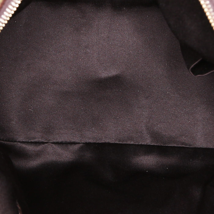 Borsa Yves Saint Laurent Muse in pelle dorata e pelle marrone - Detail D3