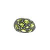Pomellato Tabou large model ring in pink gold,  silver and peridots - 00pp thumbnail