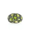 Pomellato Tabou large model ring in pink gold,  silver and peridots - 360 thumbnail