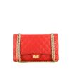 chanel Brie 2.55 handbag in red quilted leather - 360 thumbnail