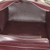 Celine Luggage handbag in burgundy and purple leather and beige canvas - Detail D2 thumbnail