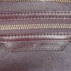 Celine Luggage handbag in burgundy and purple leather and beige canvas - Detail D3 thumbnail