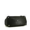 Yves Saint Laurent Muse Two handbag in black leather and black canvas - Detail D4 thumbnail