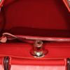 Hermes Herbag shoulder bag in red canvas and burgundy leather - Detail D3 thumbnail