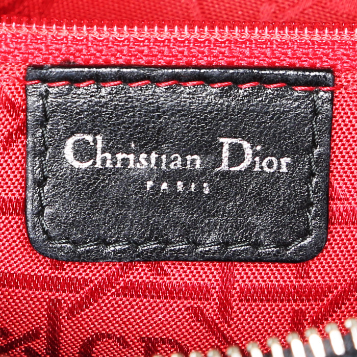 Borsa Dior Lady Dior modello medio in pelle cannage nera - Detail D4