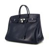 Hermes Birkin 40 cm handbag in blue box leather - 00pp thumbnail