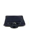Hermes Birkin 40 cm handbag in blue box leather - 360 Front thumbnail