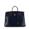 Hermes Birkin 40 cm handbag in blue box leather - 360 thumbnail