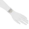 Hermès Collier de chien cuff bracelet in silver - Detail D1 thumbnail