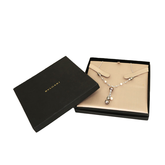 Collana Bulgari Lucéa in oro bianco,  perle e diamanti - Detail D2