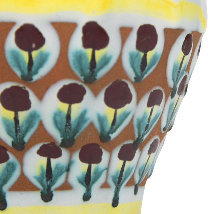 Roger Capron, Vase with handles, in stanniferous enamelled earthenware and paraffin reserve decor, signed, of 1948/1956 - Detail D1