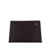Bolsito de mano Louis Vuitton  Standing en piel en damero grabada negro - 360 thumbnail