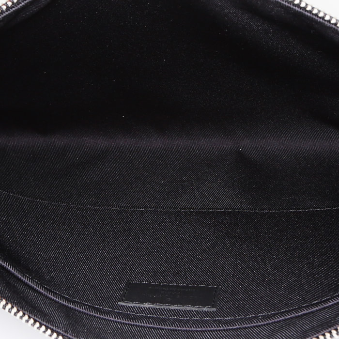 Louis Vuitton  Standing pouch  in black checkerboard print leather - Detail D2