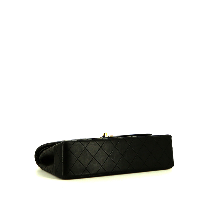 Chanel  Vintage handbag  in black quilted leather - Detail D5