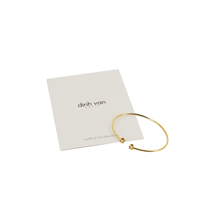 Dinh Van Le Cube Diamant small model bracelet in yellow gold and diamonds