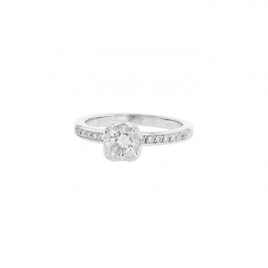 Bague solitaire Fred Delphine en platine et diamants (0,70 carat)