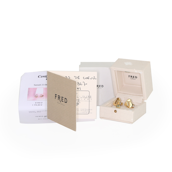 Pendientes Fred en oro amarillo - Detail D2