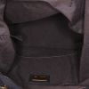 Fendi handbag in black and gold leather and black canvas - Detail D2 thumbnail