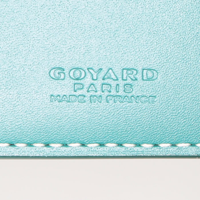 Portefeuille Goyard Saint Florentin en toile Goyardine verte et cuir vert - Detail D3