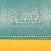 Bolsito de mano Goyard Sénat modelo mediano en tela Goyardine verde y cuero verde - Detail D3 thumbnail