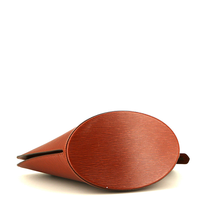 Louis Vuitton Saint Jacques shopping bag in cognac epi leather - Detail D4