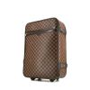 Louis Vuitton  Pegase soft suitcase  in ebene damier canvas  and brown leather - 00pp thumbnail