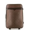 Valise souple Louis Vuitton  Pegase en toile damier ébène et cuir marron - 360 thumbnail