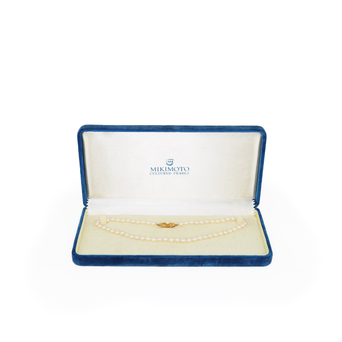 Collier Mikimoto en or jaune et perles de culture - Detail D2